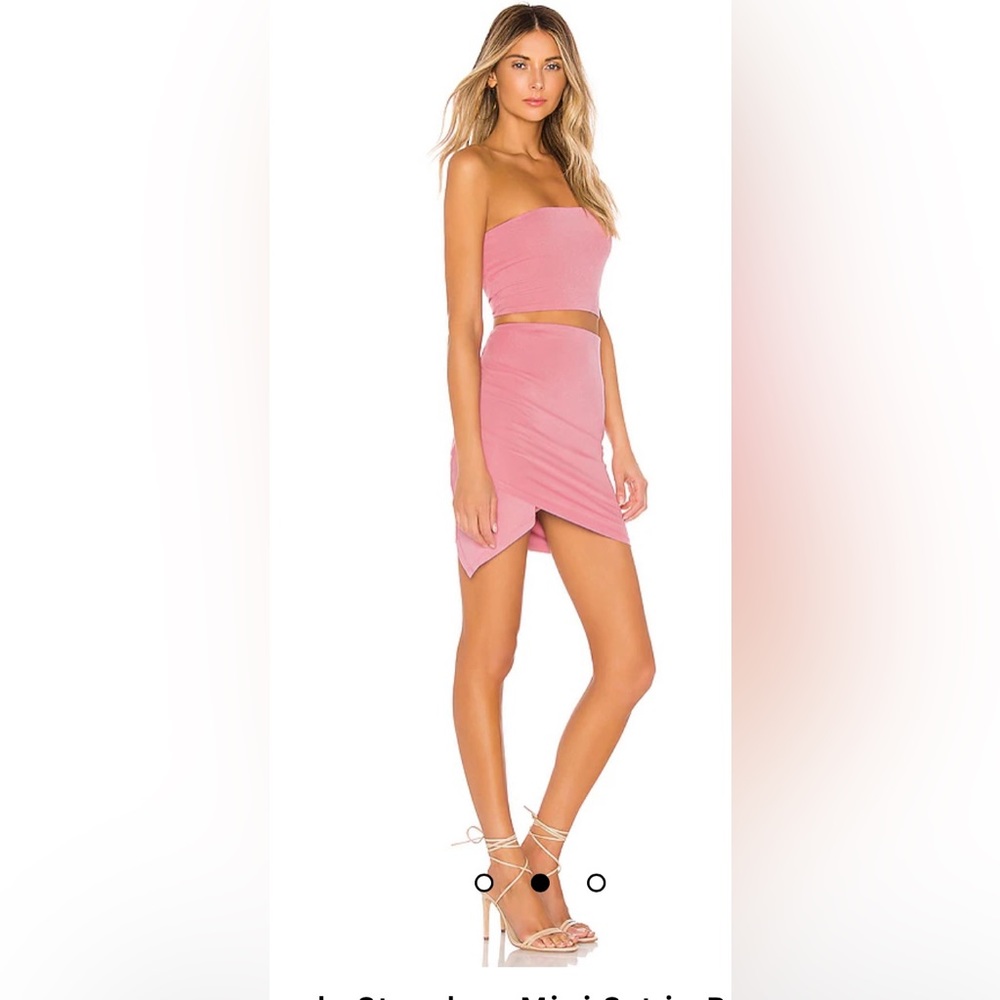 Lafonda Strapless Mini Set in Rose Pink from Revolve size Small
